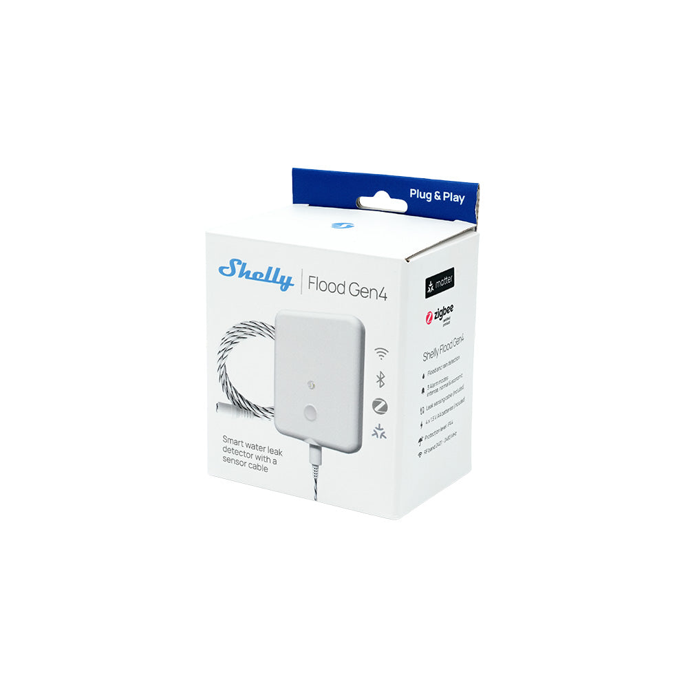Contenido de la caja Shelly Flood Gen4